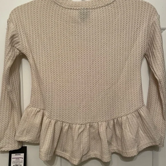 Girls sparkly ruffled high low shirt - Picture 3 of 5